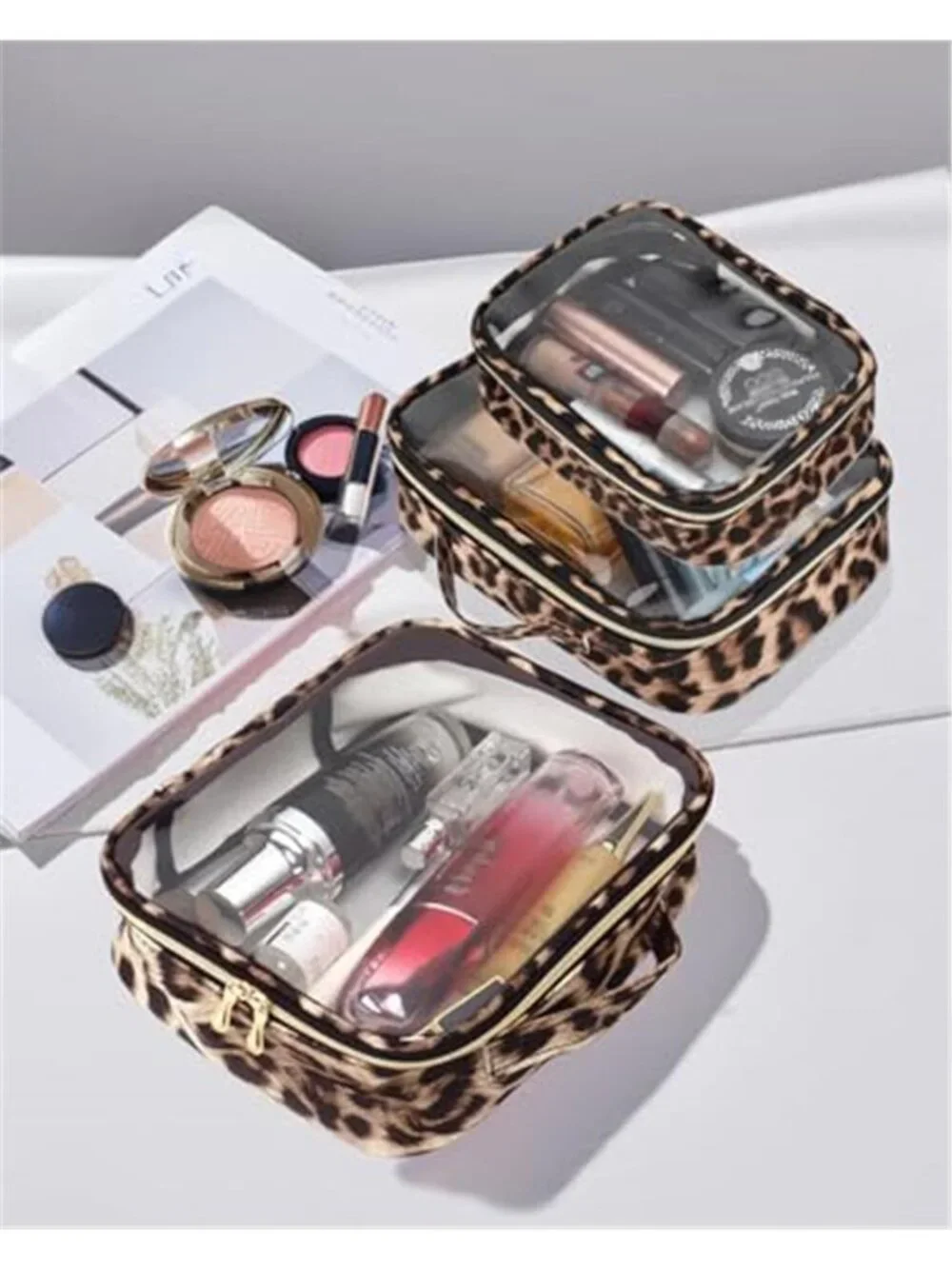 3 Pack Clear Toiletry Bag for Women TSA Approved Organizer for Travel Size